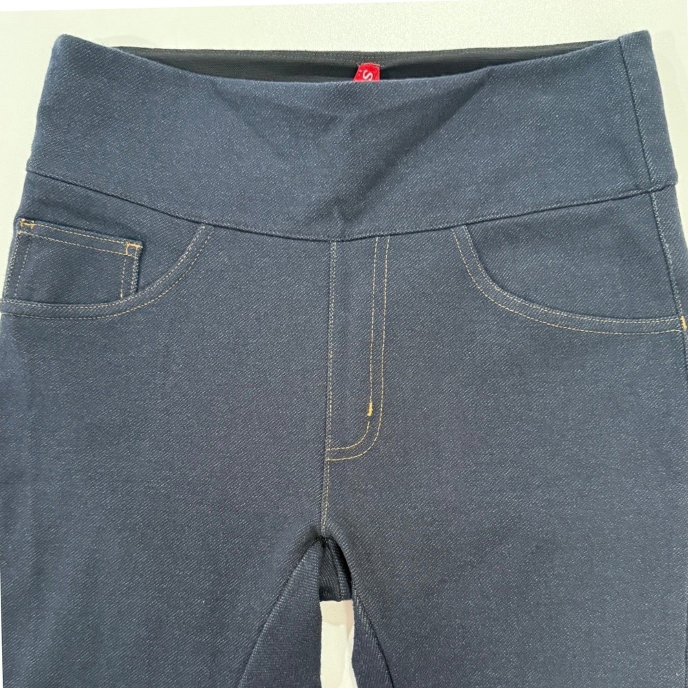 Spanx Women's Small Petite Navy Blue Denim Look Jeggings Women's Size S/P (223)